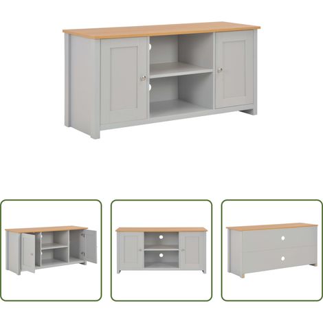 Meuble tv bois - Meuble TV Gris 120x39x58 cm (1/5)