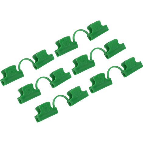Konvolut von 50 PE-Gewächshausclips mit 2 Köpfen, Kunststofffolienclips für Pflanzen, 16-mm-Befestigungsmanschetten für den Gartenbau (1/5)