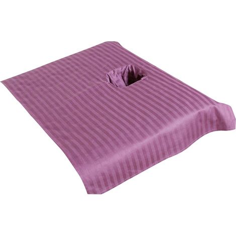 Drap De Couverture De Lit De Beauté De Serviette De Trou De Visage De Table De Massage De Coton Pur Violet (1/5)