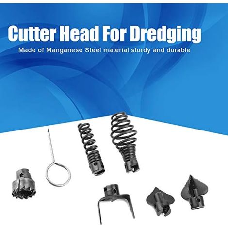 Ridgid K 400 Accesso 7 Pièces 16 Mm en Acier au Manganèse Déboucheur Pipeline Dragage hine Tête de Coupe,drain snake quick connects attachments (1/3)