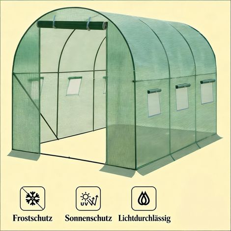 Grande serre de jardin volumineuse adaptée à l’arrière-cour et à la culture intensive de plantes (1/4)