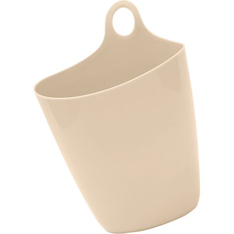 Petite Mini Corbeille Suspendue Accrochable Murale Poubelle de Bureau Bac Rangement Beige Étudiant Porte-Stylo (1/5)
