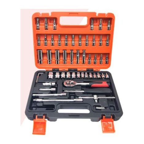 53 pièces douilles et embouts de tournevis 1/4" ensemble de douilles avec embouts de haute qualité pour bricolage, réparation automobile