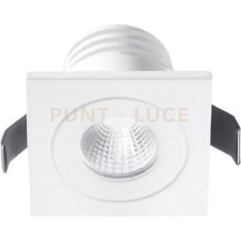 GFA771C- FARETTO DA INCASSO LED 3000K 350LM 5W QUADRATO 5X5CM ALLUMINIO E VETRO