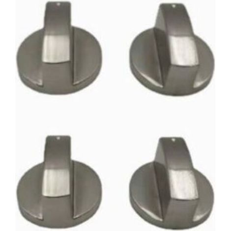 Lot de 4 boutons de commande en métal pour cuisinière à gaz - 6 mm, en alliage de zinc (1/4)