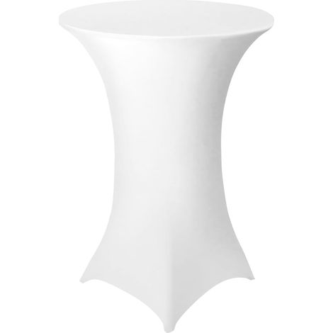1 Housse de table cocktail, Spandex extensible, Coins carrés, Polyester élasthanne, Pour mariage, banquet, exposition (1/5)