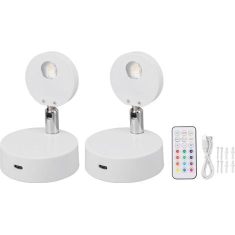 Jeffergarden Wiederaufladbarer LED-Bildprojektor, Schrankprojektor, 13 Farben, Mini-Vitrine, drehbare RGB-Wandleuchte