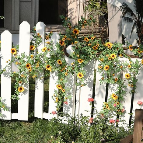Guirlande Fausse Fleur - Tournesol Artificiel 175 cm - Décoration Murale et Plafond Intérieure - 1 Pièce (1/5)