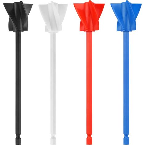 Tavolozza per miscelare resina, 4 tavolozze riutilizzabili per miscelare colori, accessorio multiuso per miscelare resina, vernice, silicone e smalto ceramico (nero + bianco + rosso + blu)