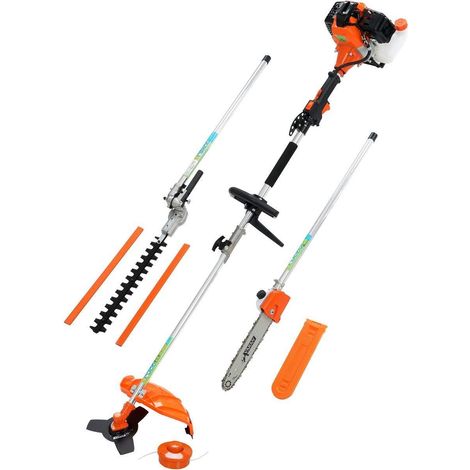 Varan Motors – Tronçonneuse débroussailleuse XYT520 thermique 52cc – Moteur 3cv – Coupe nette pour bois dur – Outil de jardin multifonction