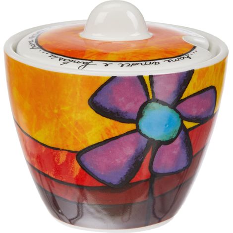 Egan Zuccheriera Collezione Pane Amore e Fantasia. Oggetto Realizzato in Porcellana di Colore Rosso e Bianco e Multicolore. Dimensione: h 9 cm. La referenza è PAF41/1S (1/3)