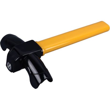 Antivol de Volant, Antivol Robuste en Forme de T en Acier, Dispositif de Verrouillage de sécurité avec 2 Clés et Ajustement Universel, Idéal pour Véhicule, Voiture, Camion, SUV (1/5)