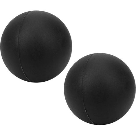 Lot de 2 balles de massage en gel de silice pour le yoga et le fitness, pour soulager la douleur et le stress, et traiter les points de déclenchement (noir). (1/5)