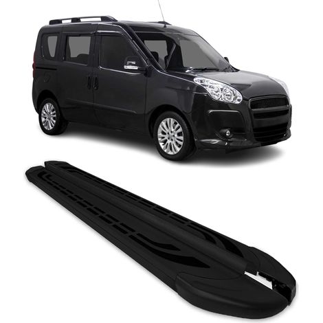 Marchepieds Latéraux pédale pour Fiat Doblo 2010-2021 L1 Aluminium Noir 2Pcs (1/5)