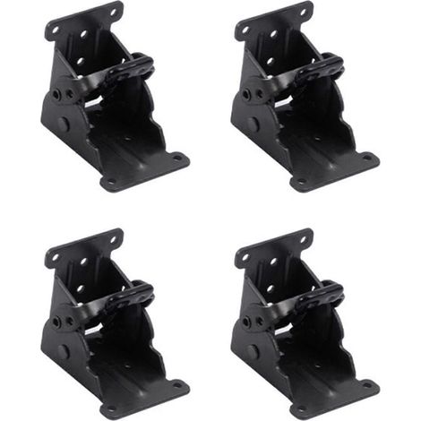 Support de rallonge de table pliante à 90 degrés avec quatre charnières autobloquantes, quincaillerie pour meubles, convient aux tables, établis, chaises, couleur canon de fusil. (1/5)
