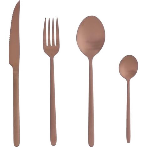 Set di posate in rame da 16 pezzi - NA020890X20047 - Jean Dubost
