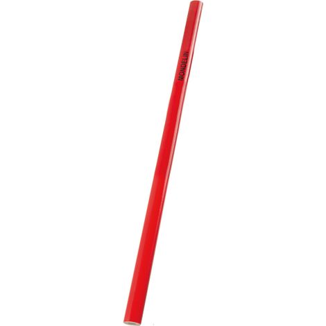 Mondelin – Crayon rouge charpentier 30 cm – Bois vernis rouge pour traçage précis – Prise en main ovale – Résistant aux chocs