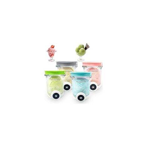 Lot de 4 Récipients Compatibles pour Ninja Creami Swirl, Récipients à Crème Glacée de 480 ml pour Ninja NC700 NC701EU Sans BPA et Compatibles Lave et Vaisselle (1/4)