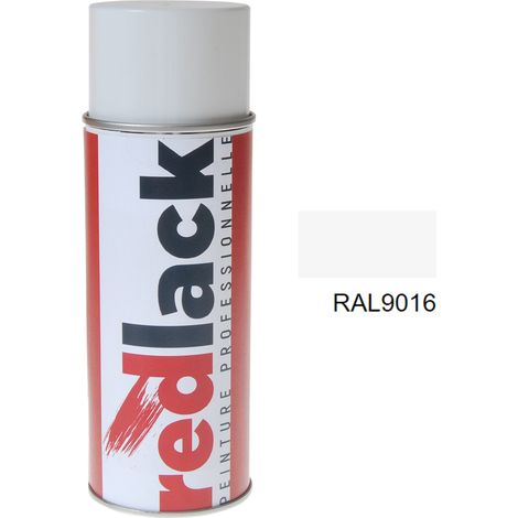 Aérosol de peinture – RAL 9016 Blanc signalisation – Satiné – multisupport – Redlack