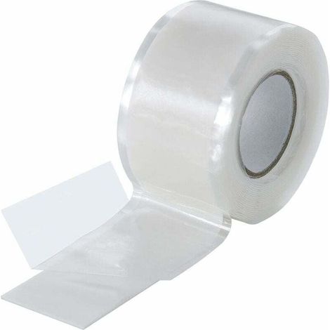 1 PCS Ruban en silicone auto-fusionant (auto amalgamant 25 mmx3m de large, blanc, auto-vulcanisant), Ruban isolant et Bande d'étanchéité (eau, air)