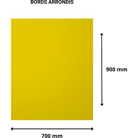 Plaque verre acrylique miroir or 3 mm - 70 x 90 cm (700 x 900 mm) - Verre synthétique - Bord arrondis - Plexiglass (1/5)