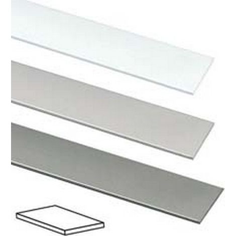 5PZ PROFILO PIATTO IN ALLUMINIO - mm.25 mt.1 argento