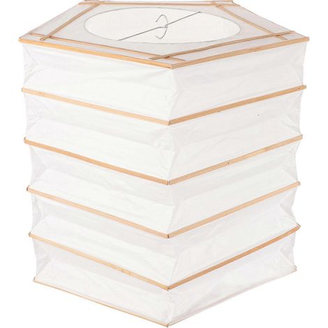 Abat-jour en papier uni, pliable, pour lampe de plafond décorative. (1/4)
