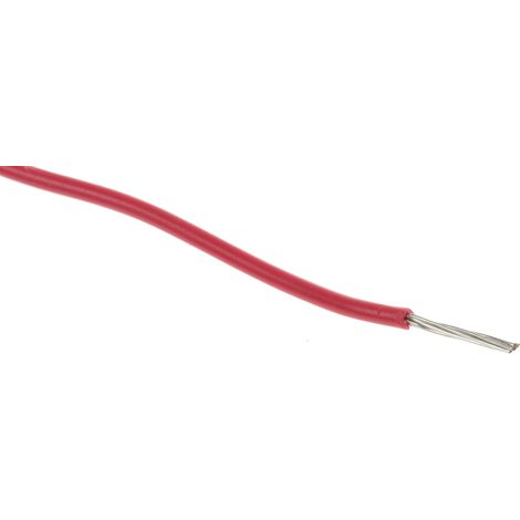 Fils de connexion RS PRO UL1430, 11 0,2 mm² 24 AWG, 300 V, PVC Rouge, 100m ( Prix pour Bobine de 100 Mètres )