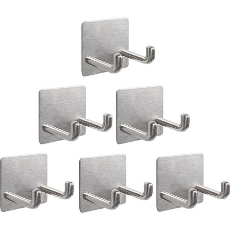 Filiyano-Porte-rasoir autocollant, acier inoxydable argenté, 4,5 x 4,5 cm, pour salle de bain (1/5)