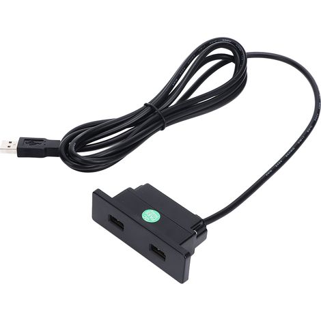 Multiprise encastrée USB 5V 2,5m avec deux ports USB, prise de charge pour canapé, boîtier ABS, prise de charge USB intégrée pour téléphone (1/5)