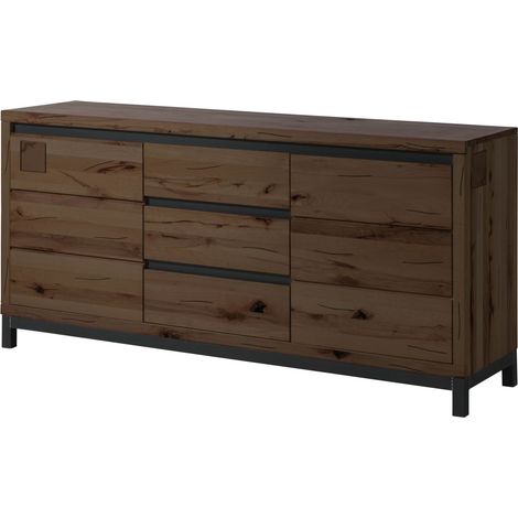 Sideboard Kernbuche 175x45x85 tabacco braun geölt VILLANDERS 209