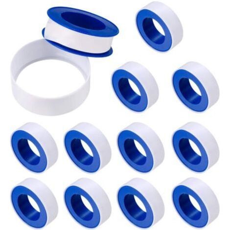 PTFE-Dichtungsband, Industriemarkierungsband, Teflon-Rohrdichtungsband, 12 mm x 10 m Rohrdichtungsbandrolle – 12 Stück (1/3)