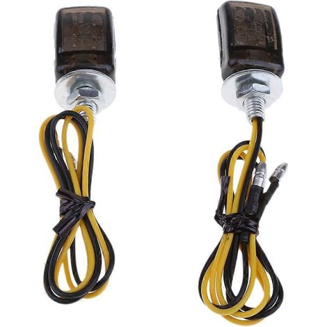 Lot de 2 mini clignotants LED noirs universels pour moto Yamaha (1/5)