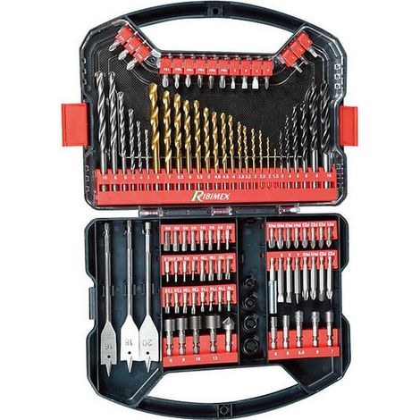 Coffret 101 Forets Assortis - Bois Métal Béton - 101 Pièces - Polyvalence et Performance - D-Work