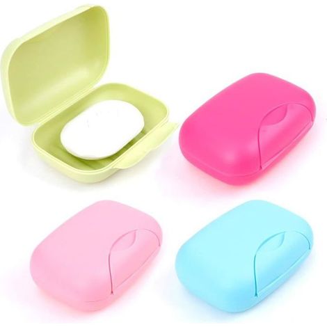 Set di 4 portaspugne da viaggio, formato grande. Palette di colori alla moda, perfetto per bagno e esterni. (1/5)