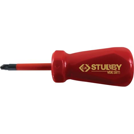 C.K T48343 – 2 Stubby VDE/1000 V Slim cacciavite PZ2, rosso (1/2)