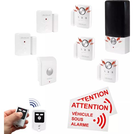Kit alarme camping-car DELUXE 3 - 5 Détecteurs d'ouverture + détecteur mouvement + sirène + 2 télécommandes (gamme BT) (1/5)