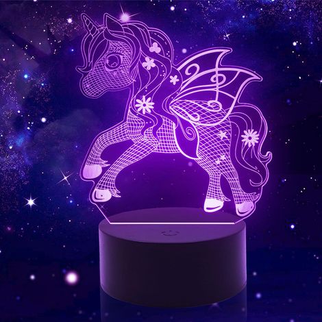 Veilleuse Licorne pour Enfants,Lampe Licorne Télécommande 16 Couleurs Changeant Dimmable,Decoration Chambre Fille Licorne Jouet Fille 4 5 6 7 8 9 10 11 Ans (1/5)