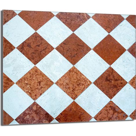 Plaque de protection en verre pour poêle 60x52 Mosaïque (1/5)