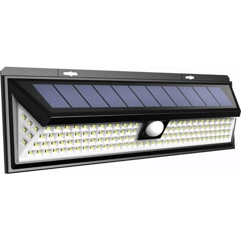 180 LED Solarleuchte für den Außenbereich mit Bewegungsmelder, IP65, 3 Beleuchtungsmodi, Solar-Sicherheits-LED-Strahler, 1 Set