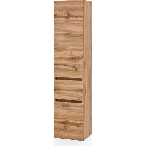Badmöbel Hochschrank PESARO-03 in Wotan Eiche Nb., B/H/T: ca. 40/180/35 cm (1/5)