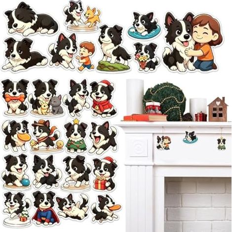 Calendrier de l'Avent de Noël pour Chien Ornements de Noël en Acrylique 2D (1/5)