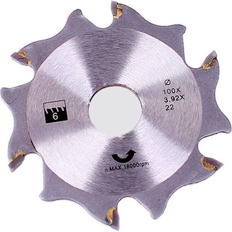Memkey – Fraise à disque 100mm – Tige Ø 22mm – Pour fraisage précis et découpe parquet – Compatible fraiseuse à lamelle FERM BJM1009