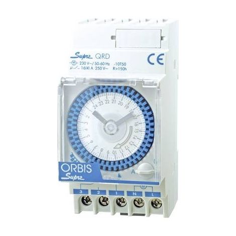 SUPRA QRS 230 V.INTERRUPTOR HORARIO ANALOG ORBIS OB290332N