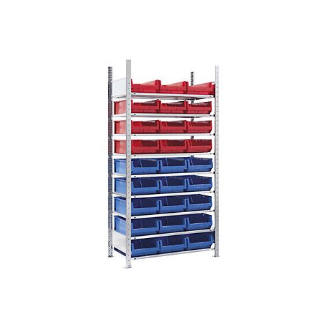 Estantería ensamblable altura 2000 mm con cajas visualizables (1/2)