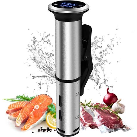 Cuiseur sous Vide, Machine sous Vide 1200 W, Cuiseur De Précision Étanche IPX7 avec Pince Réglable Et Écran Tactile LED Numérique, Contrôle Tactile, Température Précise, Circulateur À Immersion (1/5)