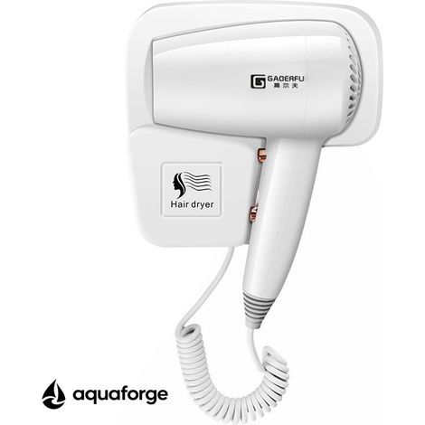 Sèche cheveux mural compact 1400 W 22000 tr min air chaud froid (1/5)