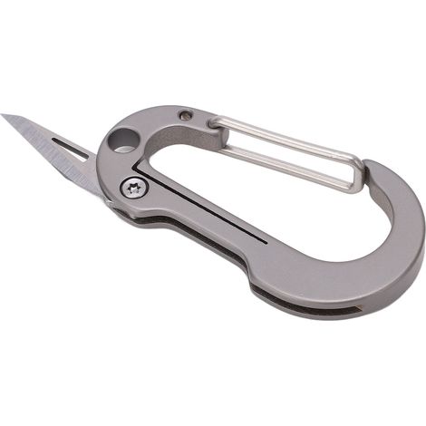 Mini Couteau Multifonction en Titane pour Porte-clés, Ouvre-Boîte Léger et Compact (1/5)