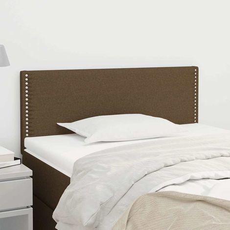 vidaXL Tête de lit Marron Foncé 100x5x78/88 cm Tissu (1/5)