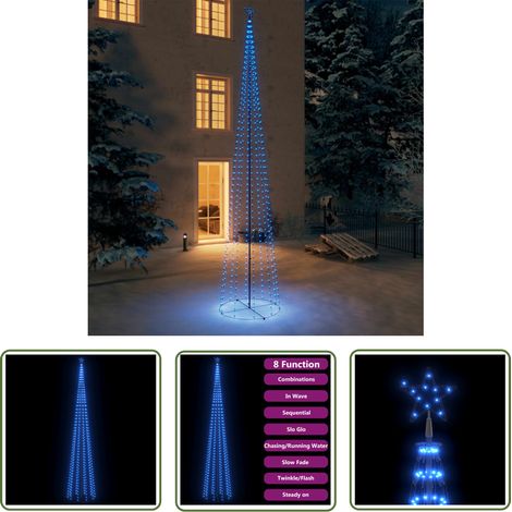 Sapin de Noël cône 752 LED bleues Décoration 160x500 cm (1/5)